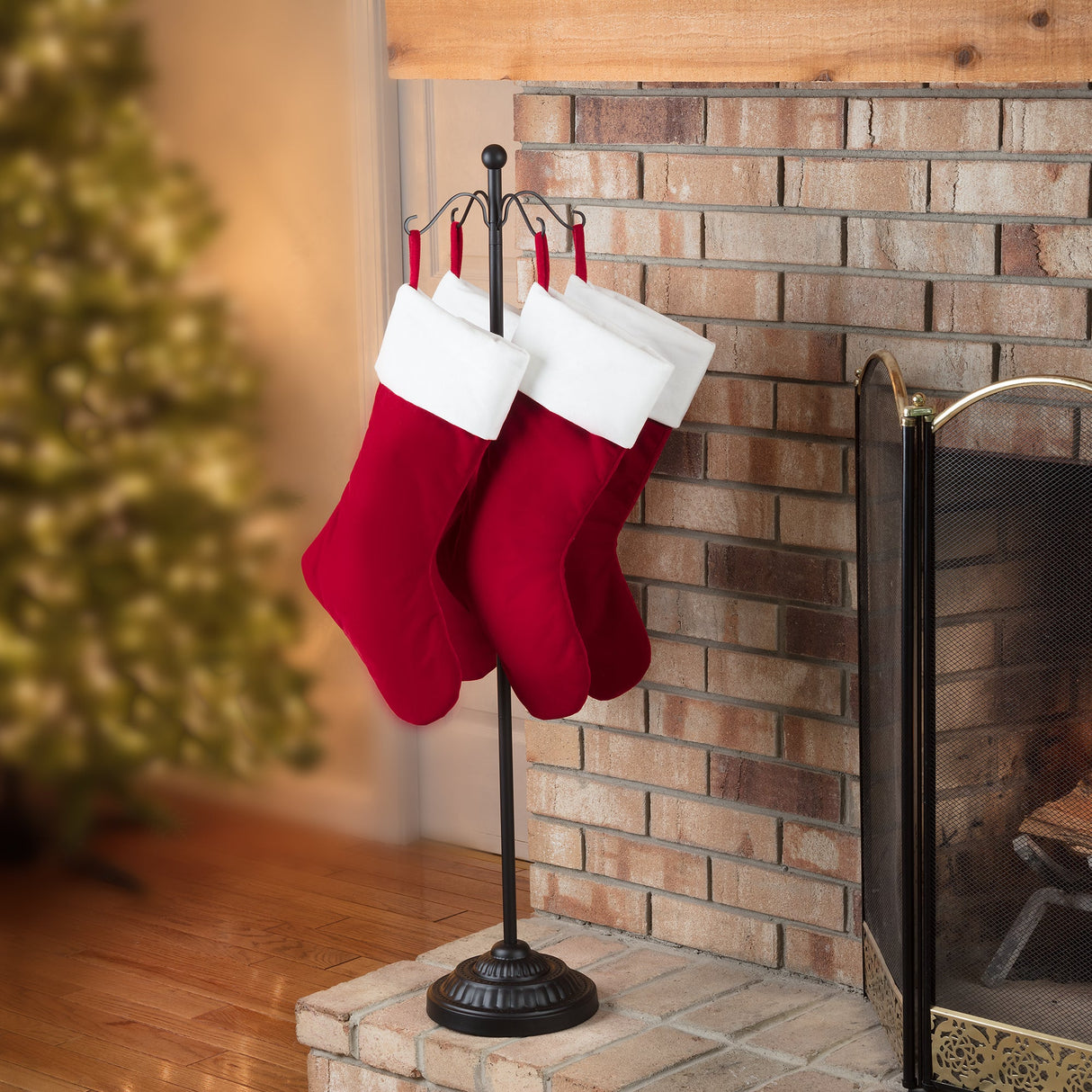 Tabletop Decor - Adapt?äó Adjustable Christmas Stocking Tree Stand - Matte Black