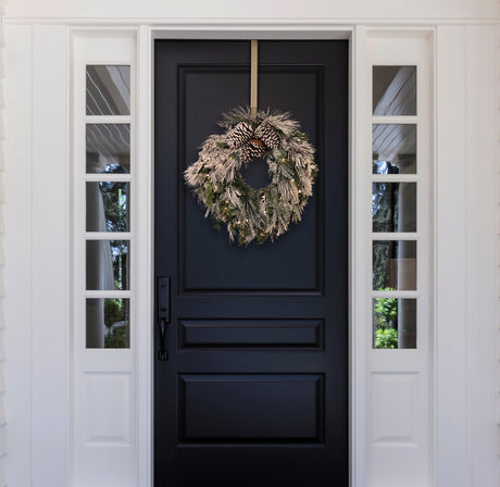 Wreath - 24 Inch Snowfall Creek Pre-lit Christmas Wreath