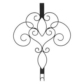 Wreath Hangers - 18-Inch Scrollwork Wreath Hanger- Black