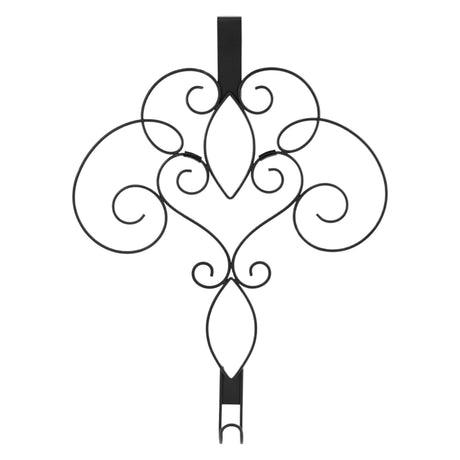 Wreath Hangers - 18-Inch Scrollwork Wreath Hanger- Black