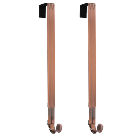 Wreath Hangers - Adapt™ Adjustable Length Wreath Hanger - 2 Pack - Brushed Copper