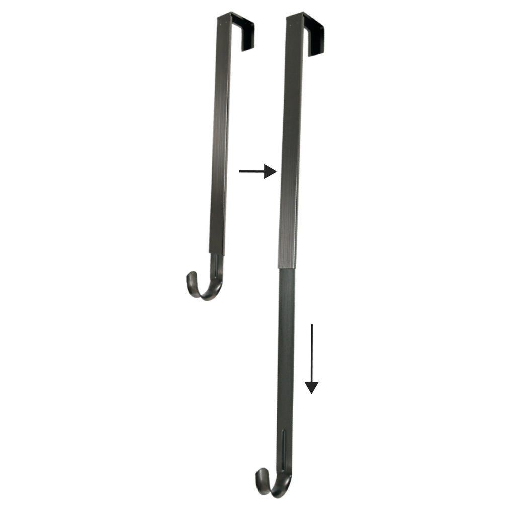 Wreath Hangers - Adapt™ Adjustable Length Wreath Hanger - 2 Pack - Brushed Nickel