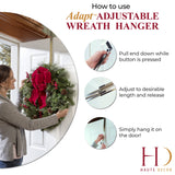 Wreath Hangers - Adapt?äó Adjustable Length Wreath Hanger - Matte Black