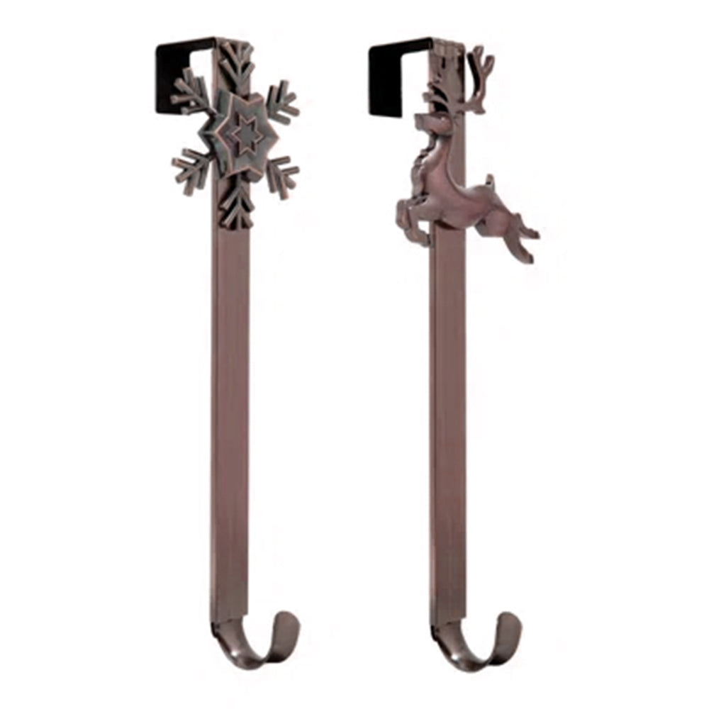 Wreath Hangers - Adapt?äó Adjustable Length Wreath Hanger With 2 Interchangeable Icons - 2 Pack Oil-Rubbed Bronze