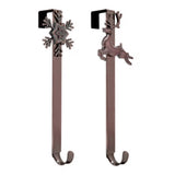 Wreath Hangers - Adapt?äó Adjustable Length Wreath Hanger With 2 Interchangeable Icons - 2 Pack Oil-Rubbed Bronze