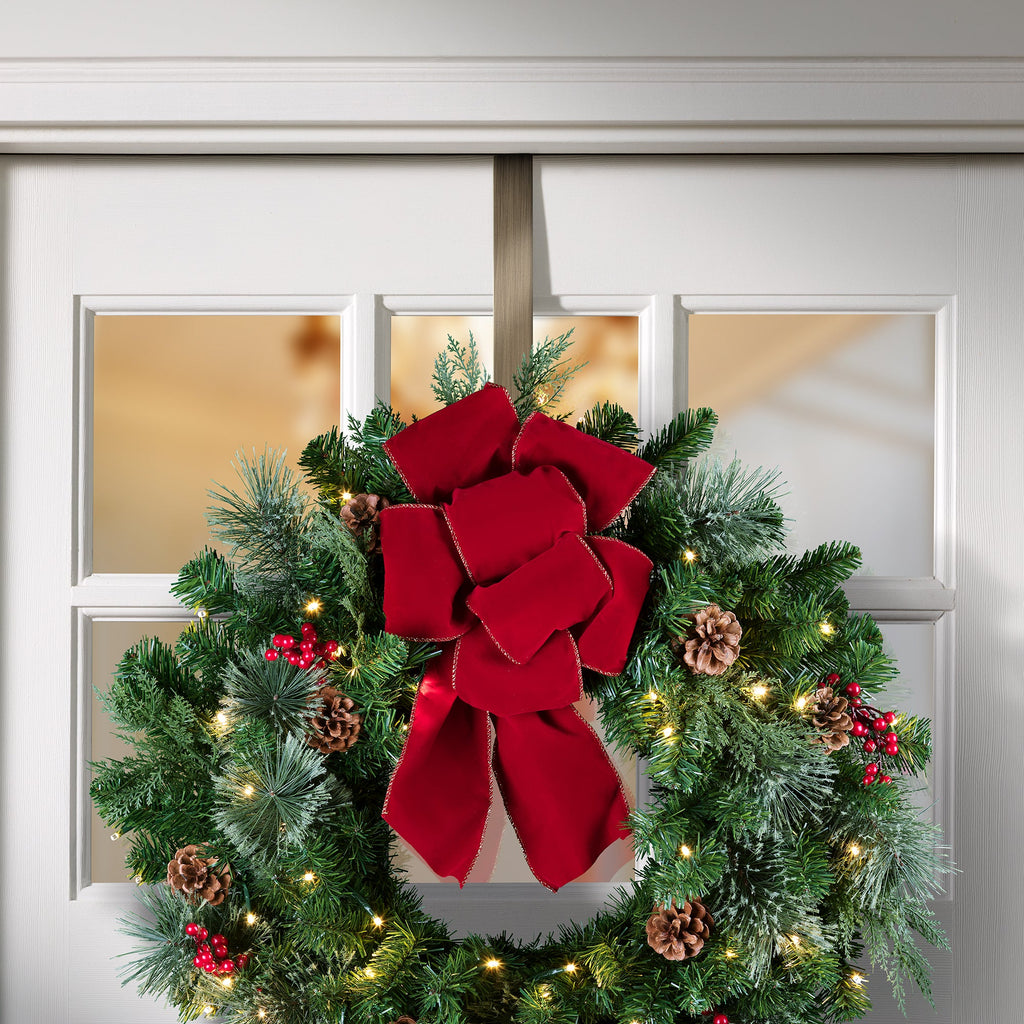 Wreath Hangers - Adapt™ Adjustable Wreath Hanger, Top & Length Adjustable Version - Antique Brass