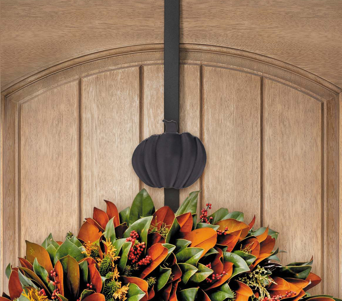 Wreath Hangers - Adapt™ Adjustable Wreath Hanger, Top & Length Adjustable With 4 Interchangeable Icons - Black