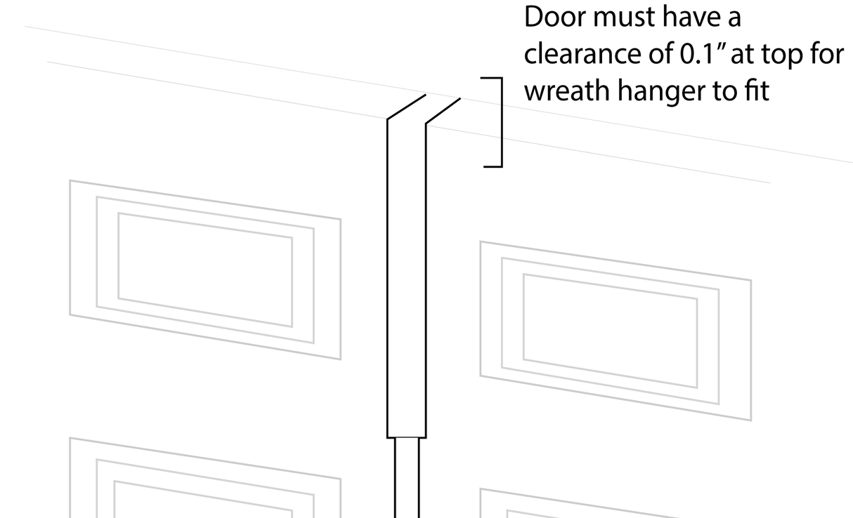 Wreath Hangers - Adapt™ Adjustable Wreath Hanger, Top & Length Adjustable With 4 Interchangeable Icons - Black