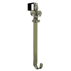Wreath Hangers - Adapt?äó Adjustable Wreath Hanger With Fleur-de-lis Icon - Antique Brass