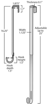 Wreath Hangers - Adapt?äó Adjustable Wreath Hanger With Pumpkin - Matte Black