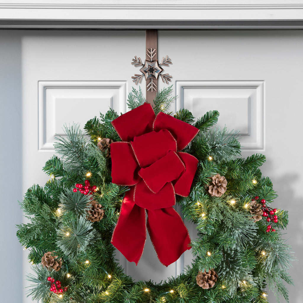 Wreath Hangers - Adapt™ Adjustable Wreath Hanger With Snowflake Icon - Oil-Rubbed Bronze
