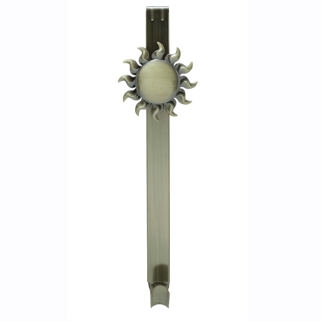 Wreath Hangers - Adapt™ Adjustable Wreath Hanger With Sun Icon - Antique Brass