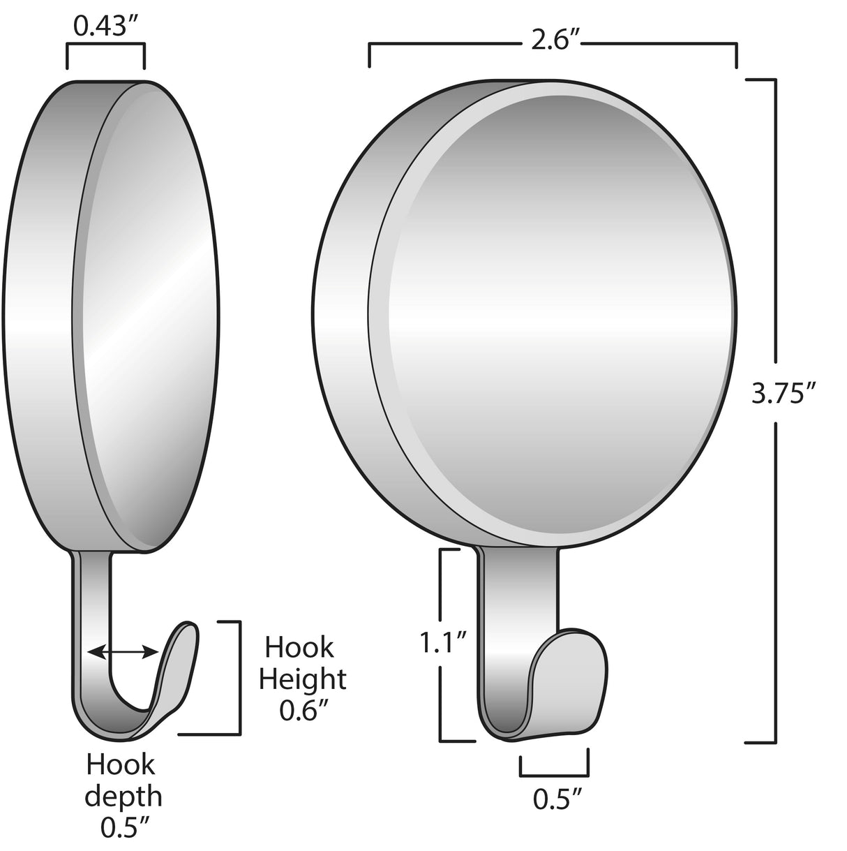 Wreath Hangers - Attract?« Magnetic Hanger, 1 Pack - White