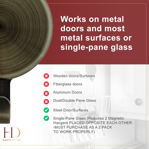 Magnetic wreath hanger for glass door 2025