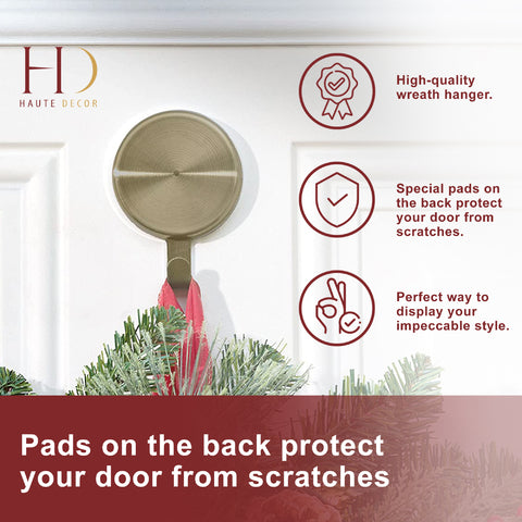 Magnetic wreath hanger discount for glass door