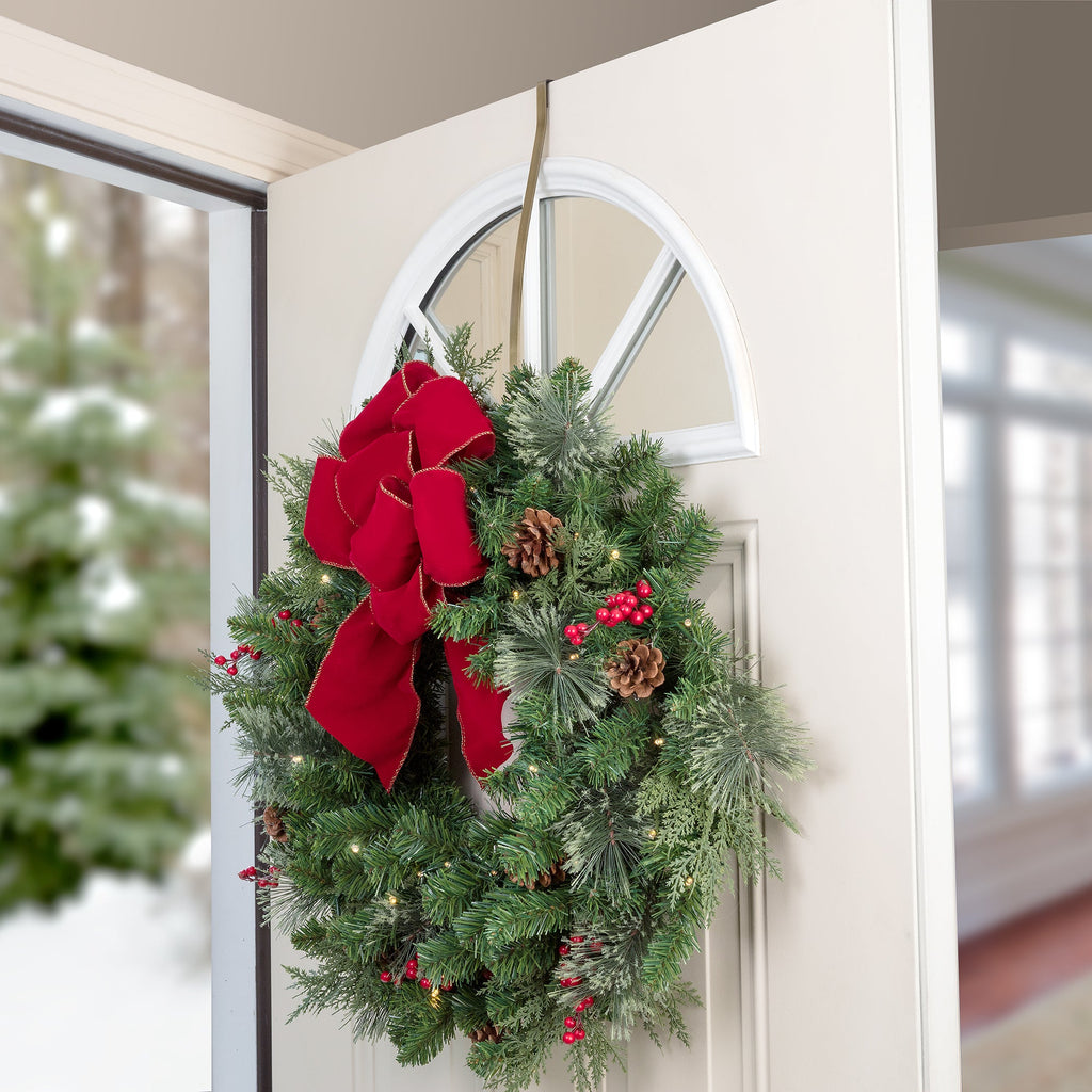 Wreath Hangers - HighProfile® Wreath Hanger - Antique Brass