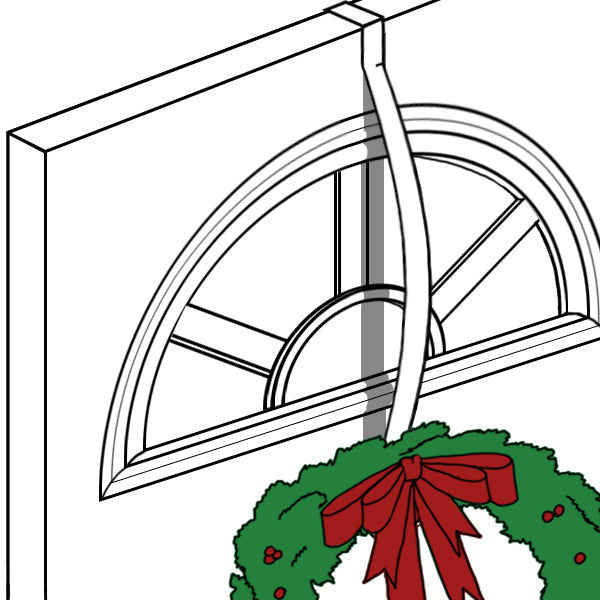 Wreath Hangers - HighProfile® Wreath Hanger - Holly Whitewash